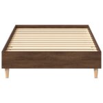 vidaXL Posteľný rám bez matraca hnedý dub 90x190 cm kompozitné drevo – Obrázok 5