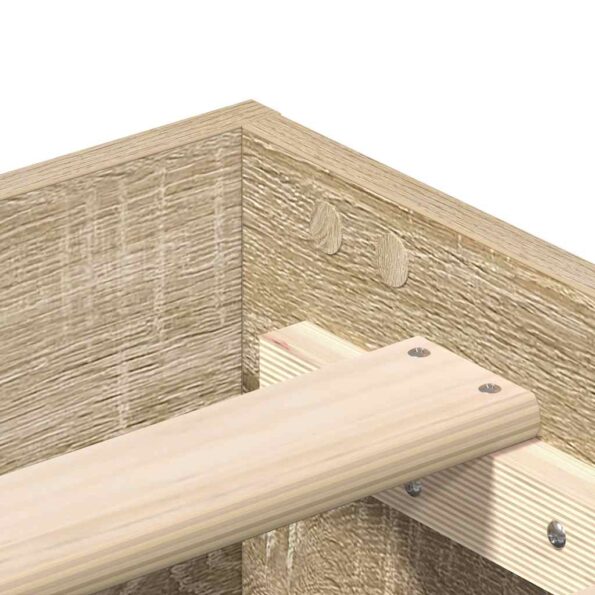 vidaXL Posteľný rám bez matraca dub sonoma 75x190 cm kompozitné drevo – Obrázok 8