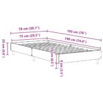 vidaXL Posteľný rám bez matraca dymový dub 75x190 cm kompozitné drevo – Obrázok 10