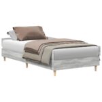 vidaXL Posteľný rám bez matraca sivý sonoma 75x190 cm kompozitné drevo – Obrázok 2