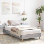 vidaXL Posteľný rám bez matraca sivý sonoma 75x190 cm kompozitné drevo – Obrázok 3