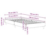 vidaXL Posteľný rám bez matraca sivý sonoma 75x190 cm kompozitné drevo – Obrázok 10
