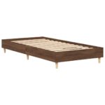 vidaXL Posteľný rám bez matraca hnedý dub 75x190 cm kompozitné drevo – Obrázok 4
