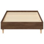 vidaXL Posteľný rám bez matraca hnedý dub 75x190 cm kompozitné drevo – Obrázok 5