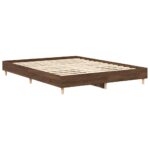 vidaXL Posteľný rám bez matraca hnedý dub 75x190 cm kompozitné drevo – Obrázok 7