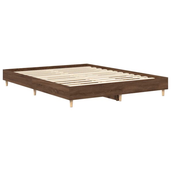 vidaXL Posteľný rám bez matraca hnedý dub 75x190 cm kompozitné drevo – Obrázok 7