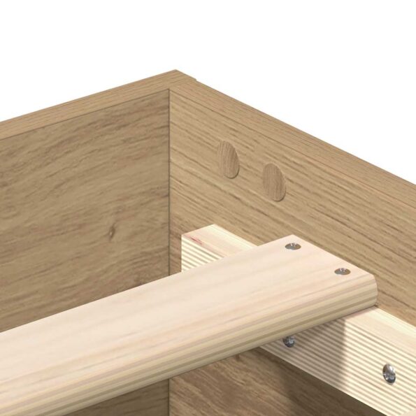vidaXL Posteľný rám bez matraca dub artisan 75x190 cm kompozitné drevo – Obrázok 8