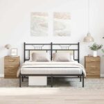 vidaXL Nočné skrinky 2 ks Dub Artisan 38x35x55 cm Drevo – Obrázok 3