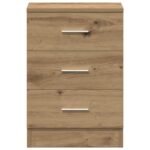 vidaXL Nočné skrinky 2 ks Dub Artisan 38x35x55 cm Drevo – Obrázok 7