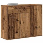 VidaXL Príborník Old Wood 88x30x70 cm Engineered Wood – Obrázok 4