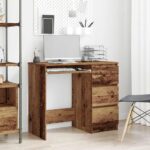 vidaXL Stôl Old Wood 90x45x76 cm Engineered Wood – Obrázok 3