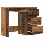 vidaXL Stôl Old Wood 90x45x76 cm Engineered Wood – Obrázok 5