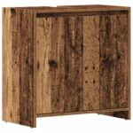 vidaXL Skrinka na umývadlo staré drevo 60x33x60 cm kompozitné drevo – Obrázok 2