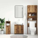 vidaXL Skrinka na umývadlo staré drevo 60x33x60 cm kompozitné drevo – Obrázok 4