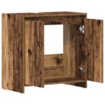 vidaXL Skrinka na umývadlo staré drevo 60x33x60 cm kompozitné drevo – Obrázok 6