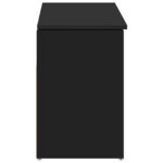 vidaXL Lavička na topánky čierna 102x30,5x45 cm kompozitné drevo – Obrázok 5