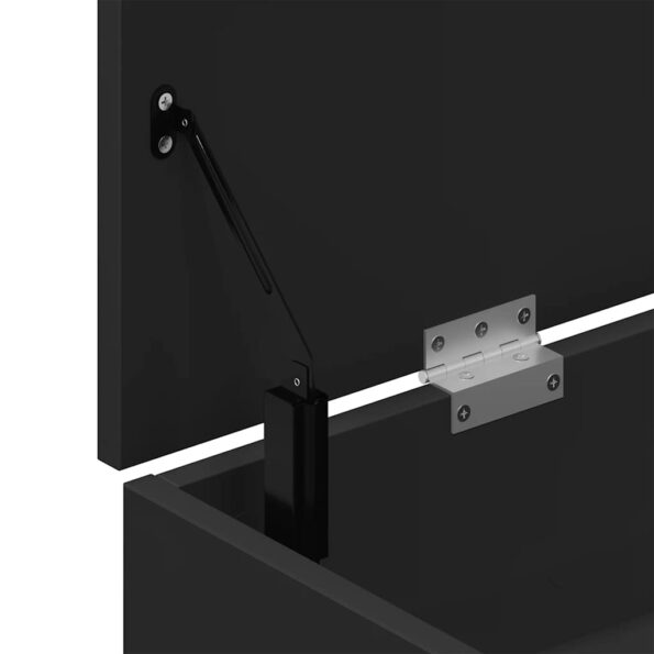 vidaXL Lavička na topánky čierna 102x30,5x45 cm kompozitné drevo – Obrázok 9