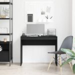 vidaXL Písací stôl, čierny dub 90x40x72 cm, kompozitné drevo – Obrázok 3