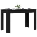 vidaXL Jedálenský stôl čierny dub 120x60x76 cm kompozitné drevo – Obrázok 4