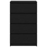 vidaXL Komoda, čierna dub 60x35x98,5 cm, kompozitné drevo – Obrázok 6