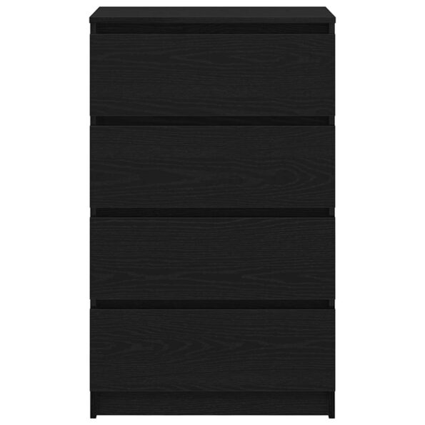 vidaXL Komoda, čierna dub 60x35x98,5 cm, kompozitné drevo – Obrázok 6