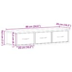 vidaXL Nástenná skrinka čierny dub 88x26x18,5 cm kompozitné drevo – Obrázok 11