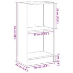 vidaXL Knižnica čierny dub 40x24x76 cm kompozitné drevo – Obrázok 10