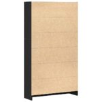 vidaXL 4-poschodová knižnica čierny dub 80x24x143 cm konštrukčné drevo – Obrázok 7