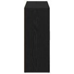 vidaXL Komoda čierna dub 91x29,5x75 cm, imitácia dreva – Obrázok 7