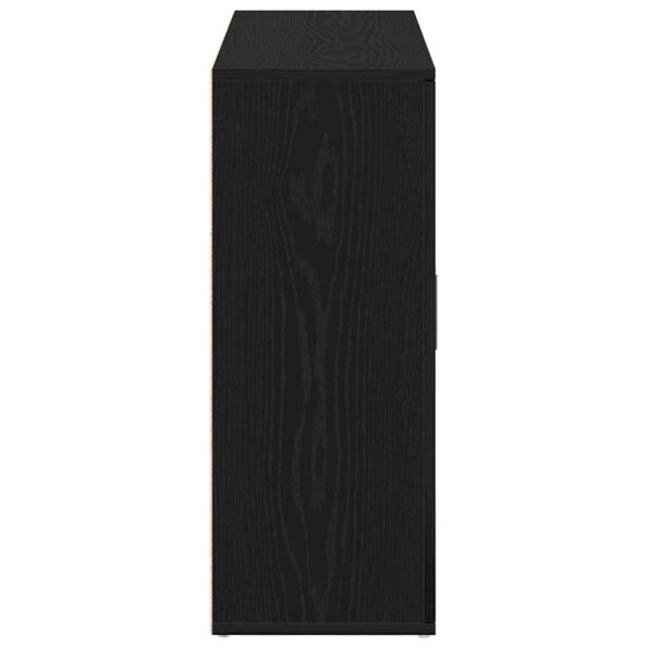 vidaXL Komoda čierna dub 91x29,5x75 cm, imitácia dreva – Obrázok 7