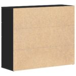 vidaXL Komoda čierna dub 91x29,5x75 cm, imitácia dreva – Obrázok 8