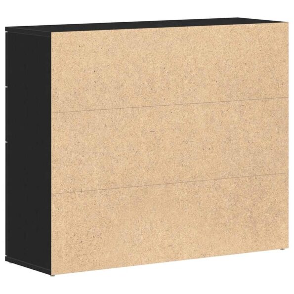 vidaXL Komoda čierna dub 91x29,5x75 cm, imitácia dreva – Obrázok 8