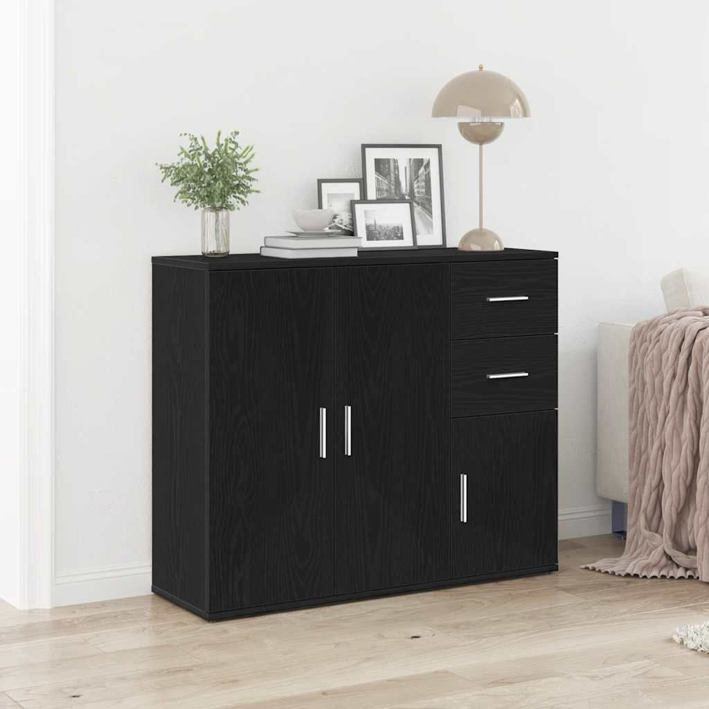 VXL8721158724120_m_en_hd_1.jpg vidaXL Komoda čierna dub 91x29,5x75 cm, imitácia dreva – Obrázok 1