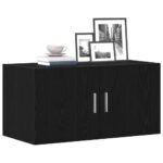 vidaXL Nástenná skrinka dub čierna 80x39x40 cm kompozitné drevo – Obrázok 4