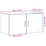 vidaXL Nástenná skrinka dub čierna 80x39x40 cm kompozitné drevo – Obrázok 11