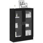 vidaXL Knižnica, čierna dub 82,5x30,5x115 cm, kompozitné drevo – Obrázok 4