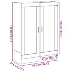 vidaXL Knižnica, čierna dub 82,5x30,5x115 cm, kompozitné drevo – Obrázok 11