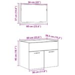 vidaXL 2-dielna sada kúpeľňového nábytku dub artisan kompozitné drevo – Obrázok 12