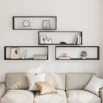 vidaXL Nástenné poličky Cube 4 ks Dub čierny 100x15x30 cm – Obrázok 3