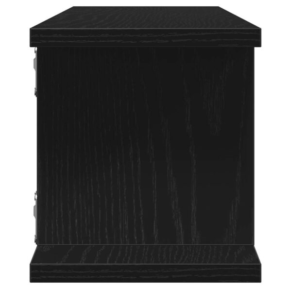 vidaXL Nástenné police 2 ks, dub čierny 90x18x20 cm, kompozitné drevo – Obrázok 7