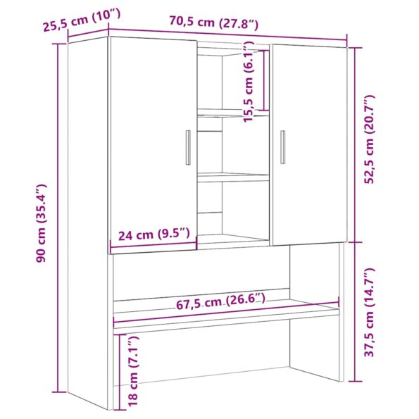 VXL8721158724694_g_en_hd_9.jpg vidaXL Skrinka na práčku čierna dub 70,5x25,5x90 cm – Obrázok 11