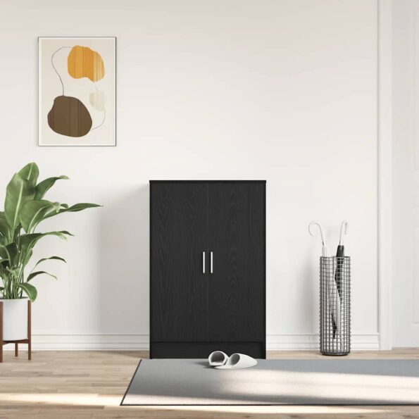 vidaXL Botník dub čierny 60x35x92 cm kompozitné drevo – Obrázok 3