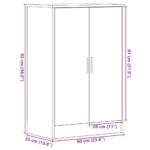 vidaXL Botník dub čierny 60x35x92 cm kompozitné drevo – Obrázok 11