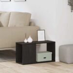 VidaXL TV skrinka dub čierny 60x24x32 cm kompozitné drevo – Obrázok 3