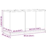 VidaXL TV skrinka dub čierny 60x24x32 cm kompozitné drevo – Obrázok 10