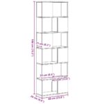 vidaXL Knižnica/deliaca stena čierny dub 60x24x186 cm – Obrázok 10