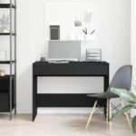 vidaXL Písací stôl, čierny dub 101x50x76,5 cm, kompozitné drevo – Obrázok 3