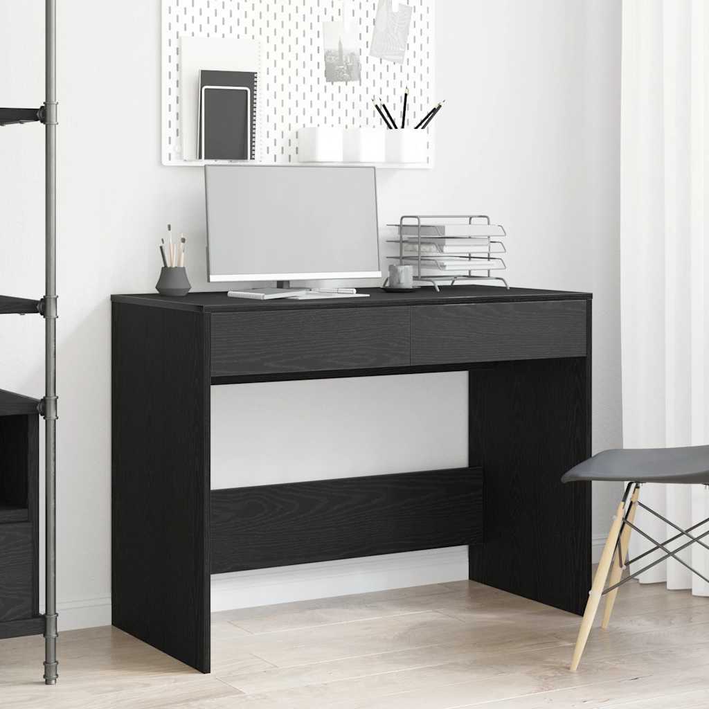 VXL8721158724861_m_en_hd_1.jpg vidaXL Písací stôl, čierny dub 101x50x76,5 cm, kompozitné drevo – Obrázok 1