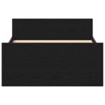 vidaXL Posteľný rám bez matraca čierny dub 75x190 cm kompozitné drevo – Obrázok 5