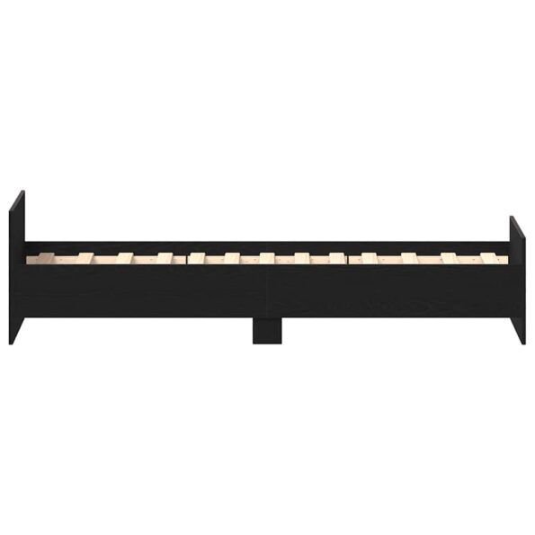 vidaXL Posteľný rám bez matraca čierny dub 75x190 cm kompozitné drevo – Obrázok 6